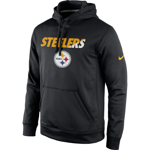 Men Pittsburgh Steelers Nike Kick Off Staff Performance Pullover Hoodie Black->pittsburgh steelers->NFL Jersey